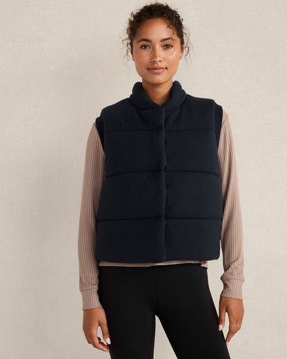 VISCOSE BLEND PUFFER VEST