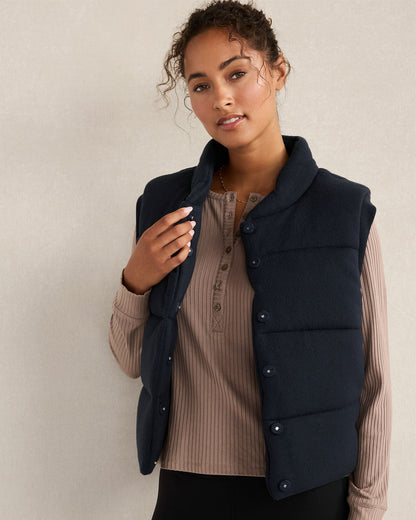 VISCOSE BLEND PUFFER VEST