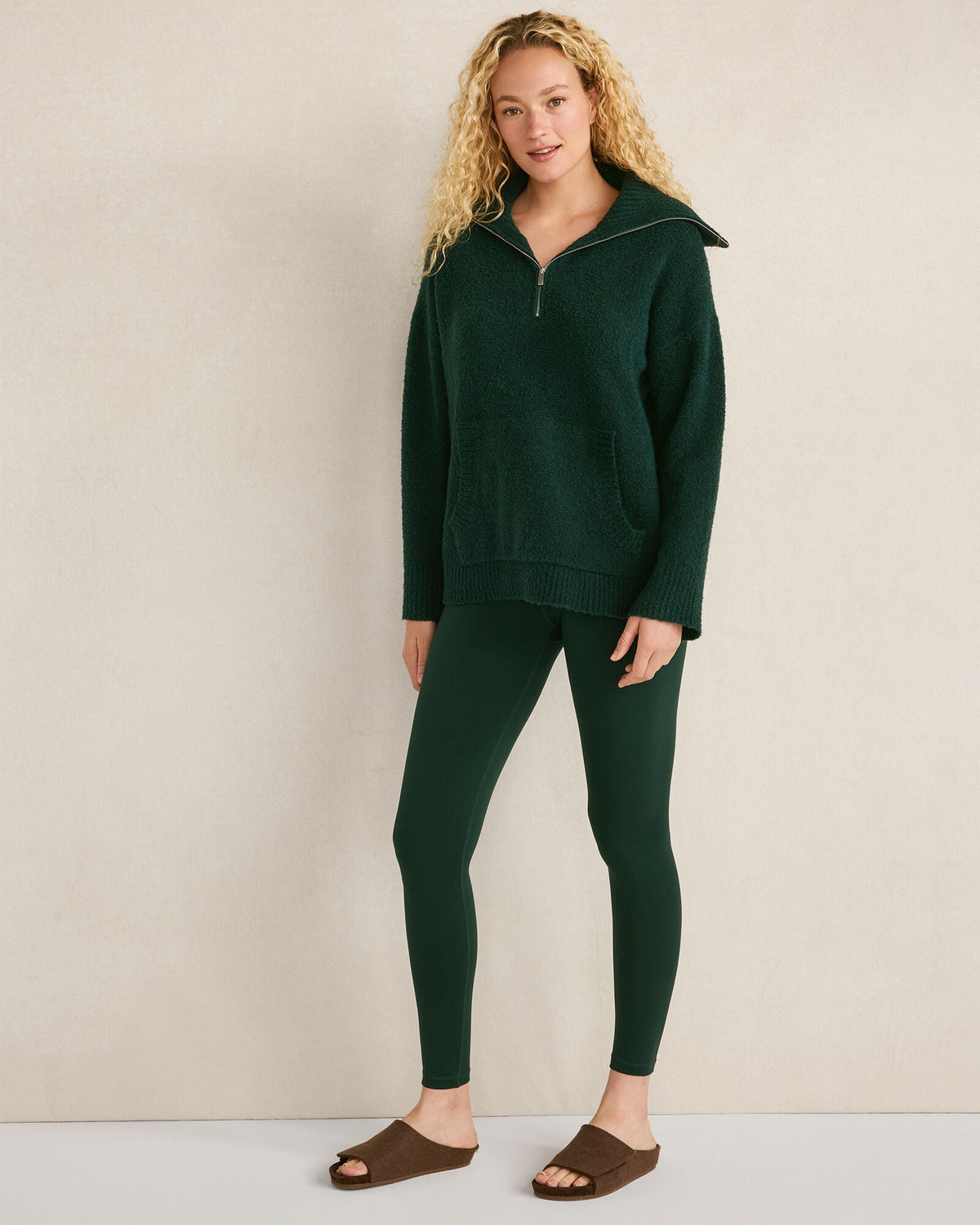 BOUCLE HALF-ZIP PULLOVER