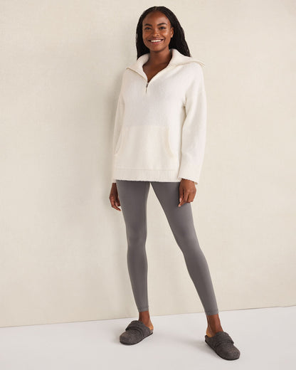 BOUCLE HALF-ZIP PULLOVER