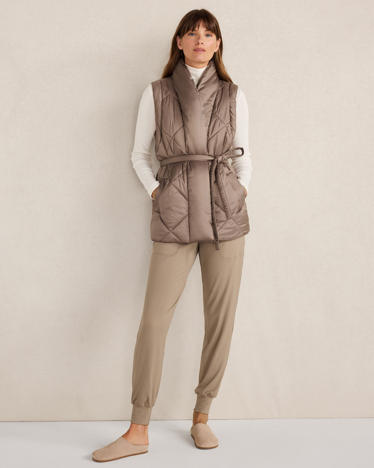 SHINY QUILTED PUFFER VEST