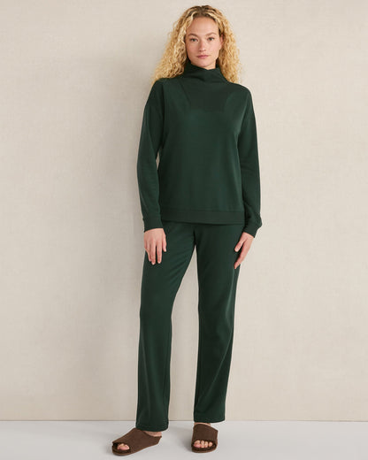 FLEECE CROSSOVER SWEATSHIRT