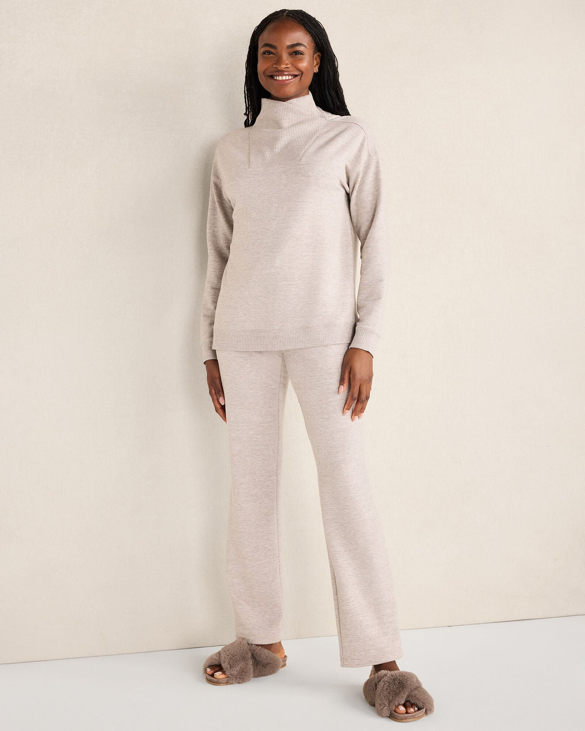 FLEECE STRAIGHT LEG PANTS