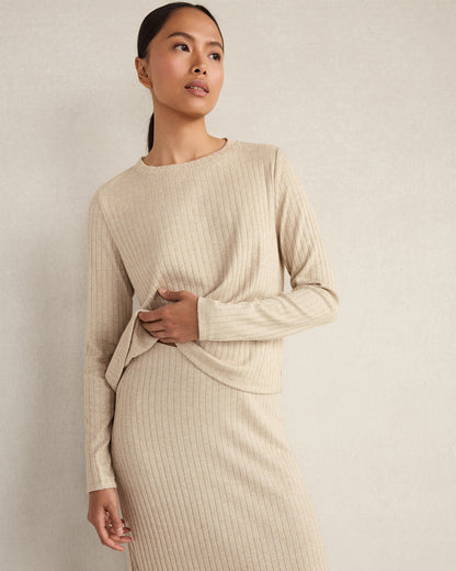 LUREX RIB KNIT TOP