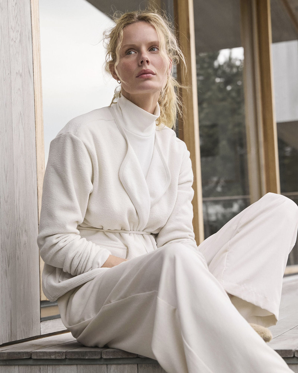 ORGANIC COTTON MOCKNECK LONG SLEEVE TEE
