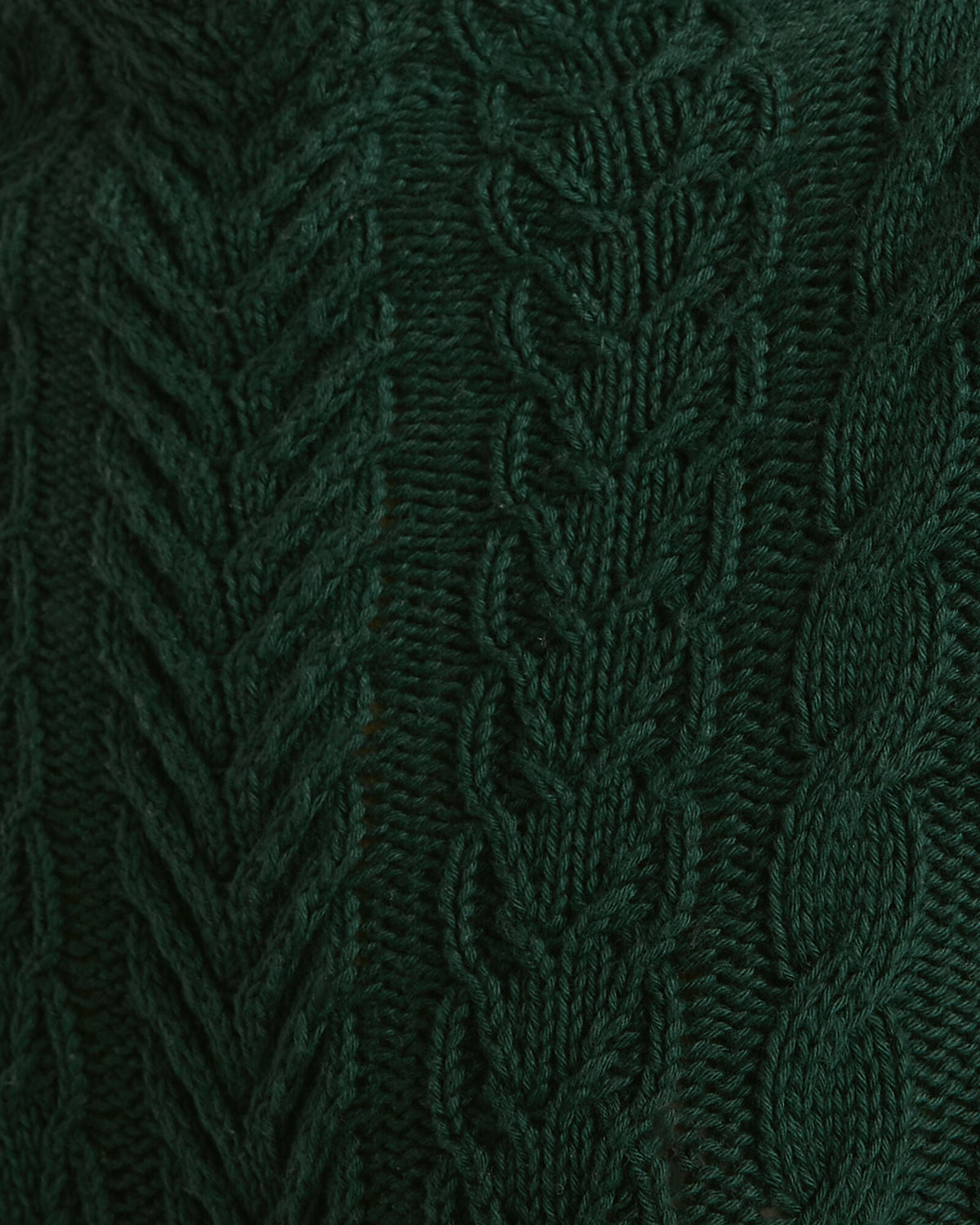 ORGANIC COTTON CABLE MOCKNECK SWEATER