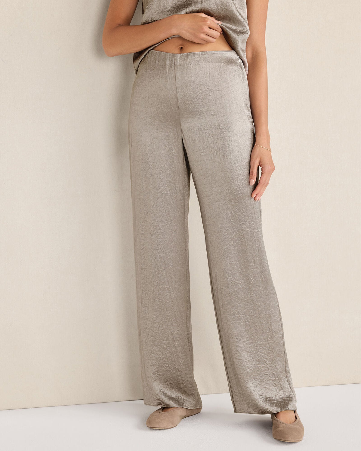 LUXE CRINKLE SHINE PANTS