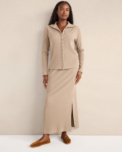 OTTOMAN RIB PENCIL SKIRT