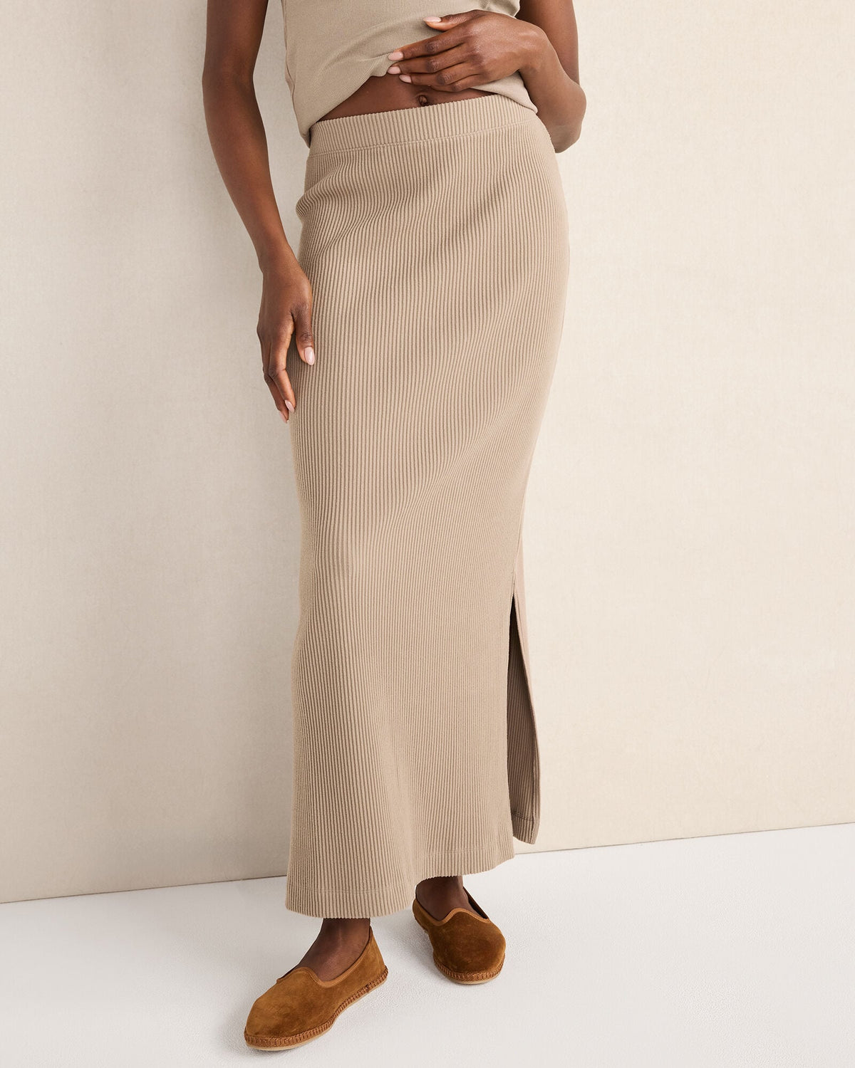OTTOMAN RIB PENCIL SKIRT