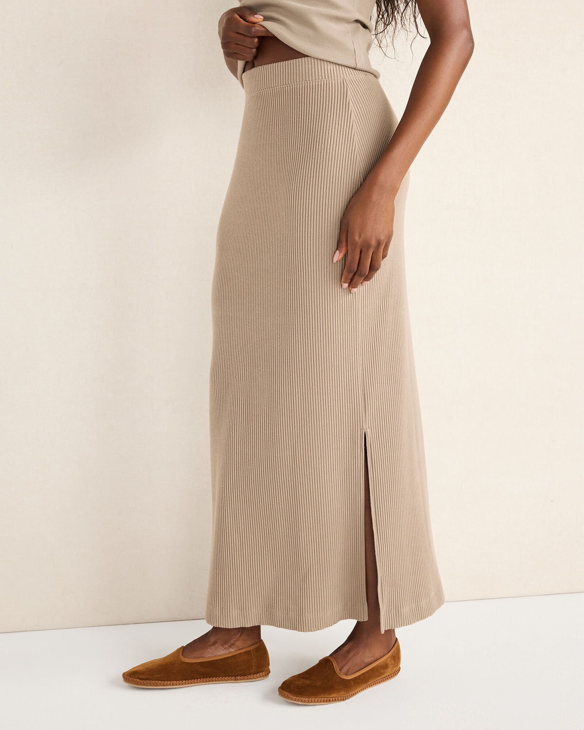 OTTOMAN RIB PENCIL SKIRT