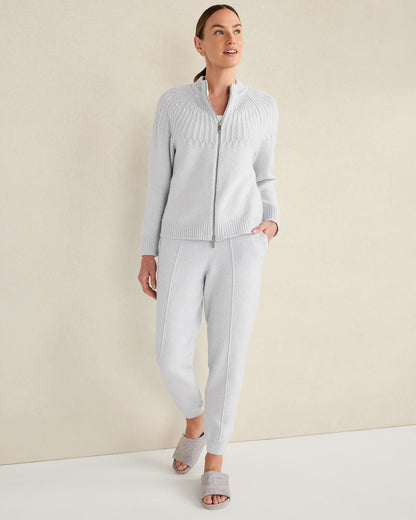 ORGANIC COTTON BLEND PINTUCK JOGGERS