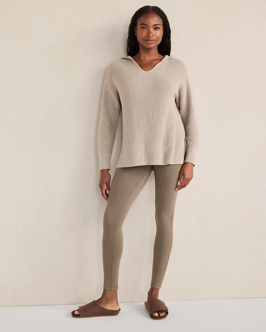 ORGANIC COTTON CASHMERE SHAKER STITCH HOODIE