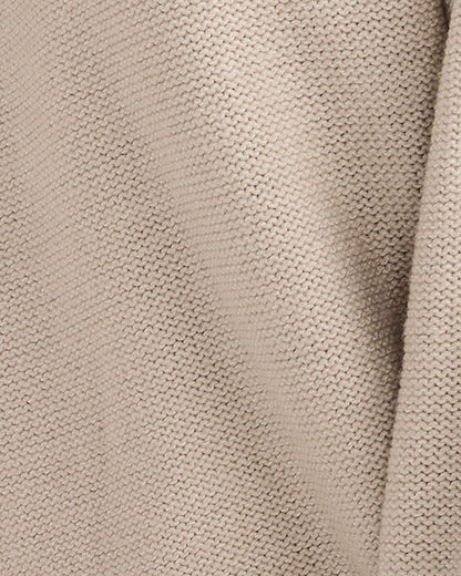 COTTON BLEND MOCKNECK SWEATER