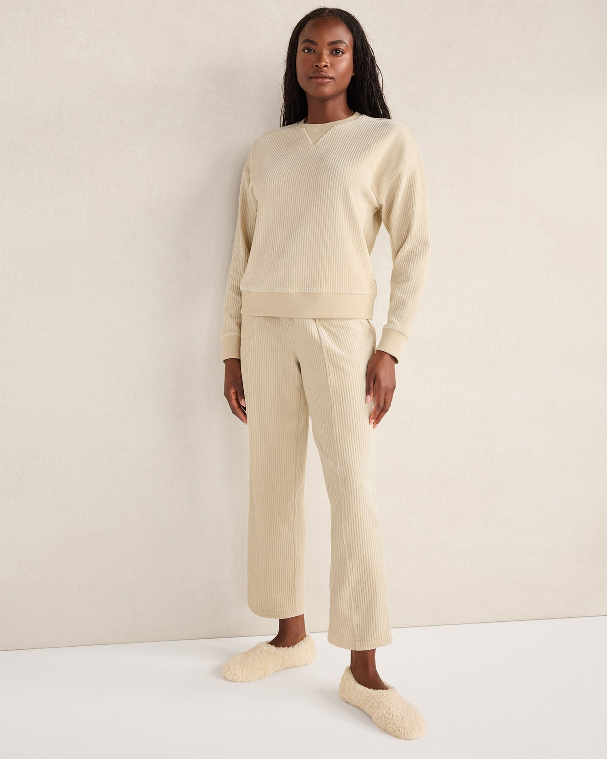 CORDED VELOUR PANTS