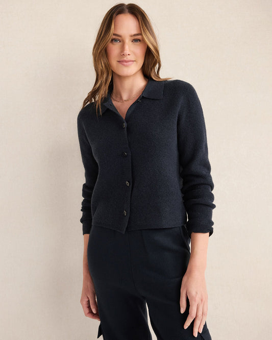 WOOL BLEND SWEATER JACKET