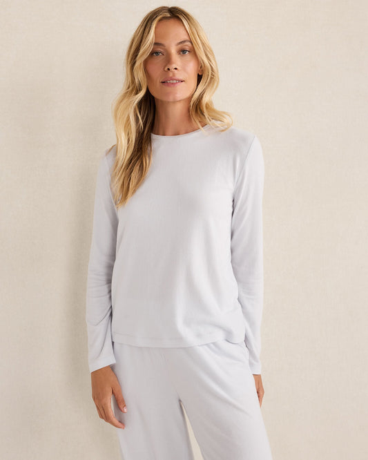 COTTON MODAL BRUSHED JERSEY CREWNECK