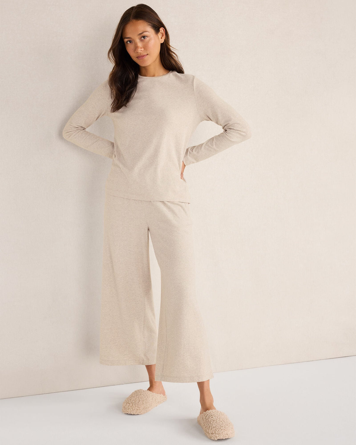 COTTON MODAL BRUSHED JERSEY CREWNECK