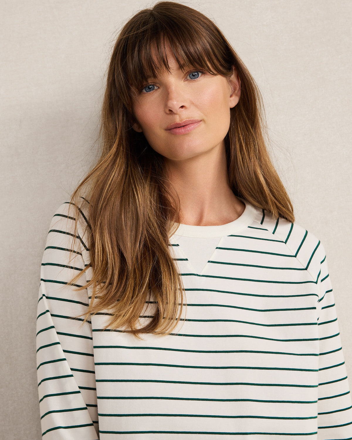 ORGANIC COTTON JERSEY STRIPE BASEBALL TEE