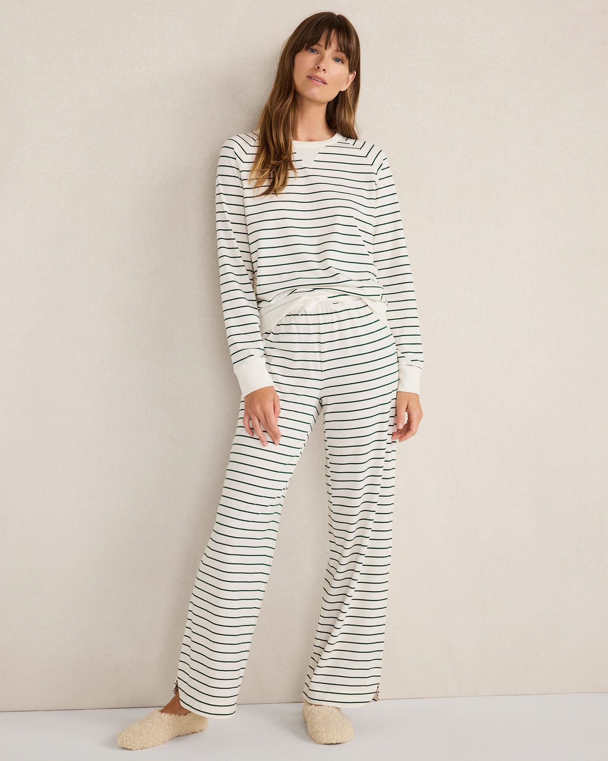 ORGANIC COTTON JERSEY STRIPE PANTS
