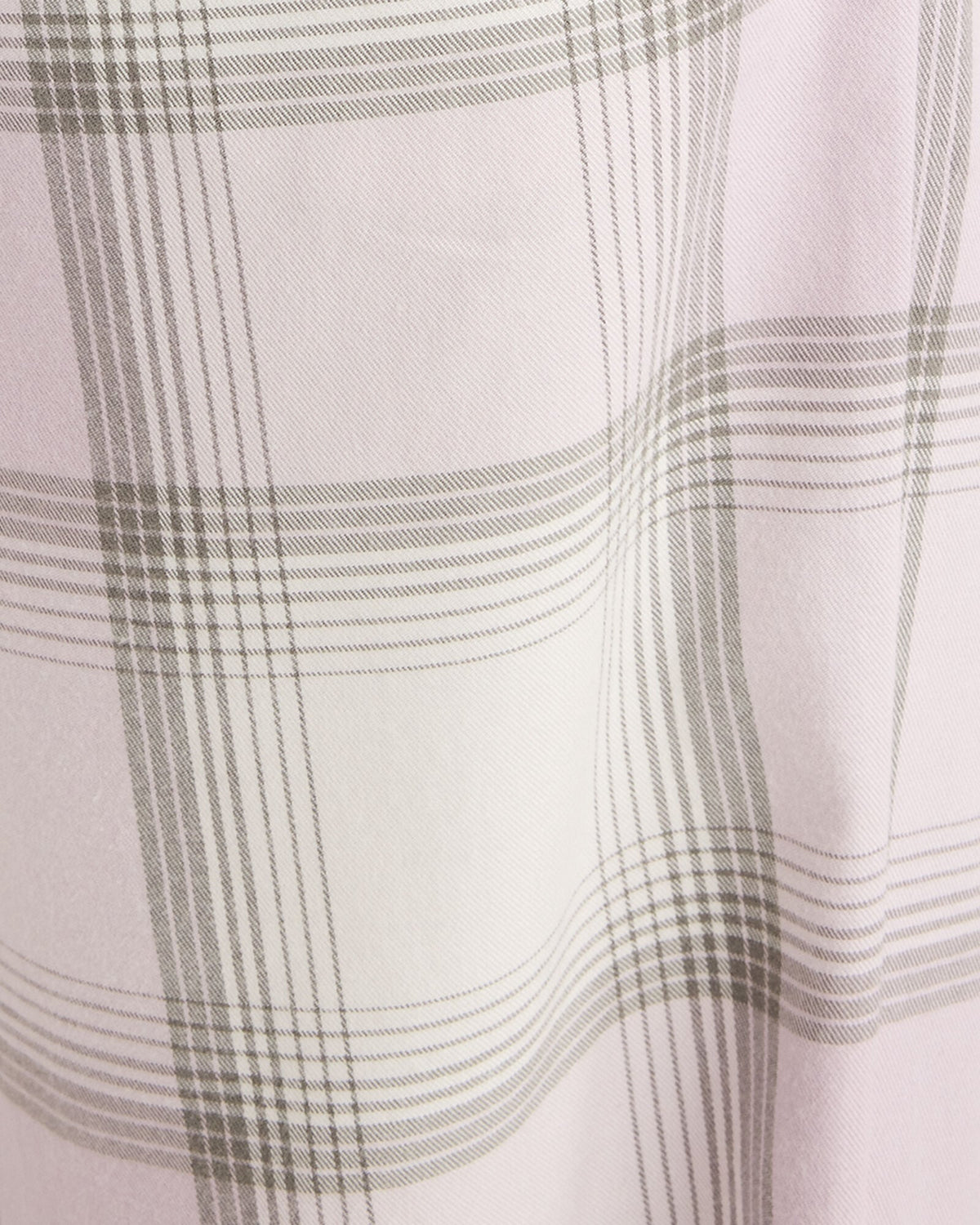 LIGHTWEIGHT FLANNEL FROSTED PLAID PAJAMA TOP