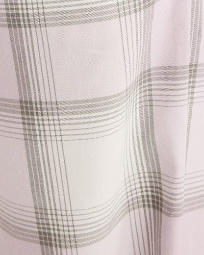 LIGHTWEIGHT FLANNEL FROSTED PLAID PAJAMA TOP
