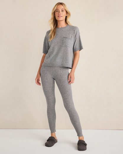 CASHMERE RIB KNIT LEGGINGS