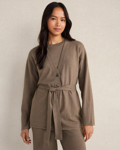 RELAXED JERSEY CARDIGAN
