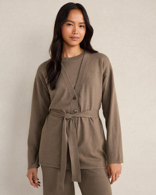 RELAXED JERSEY CARDIGAN