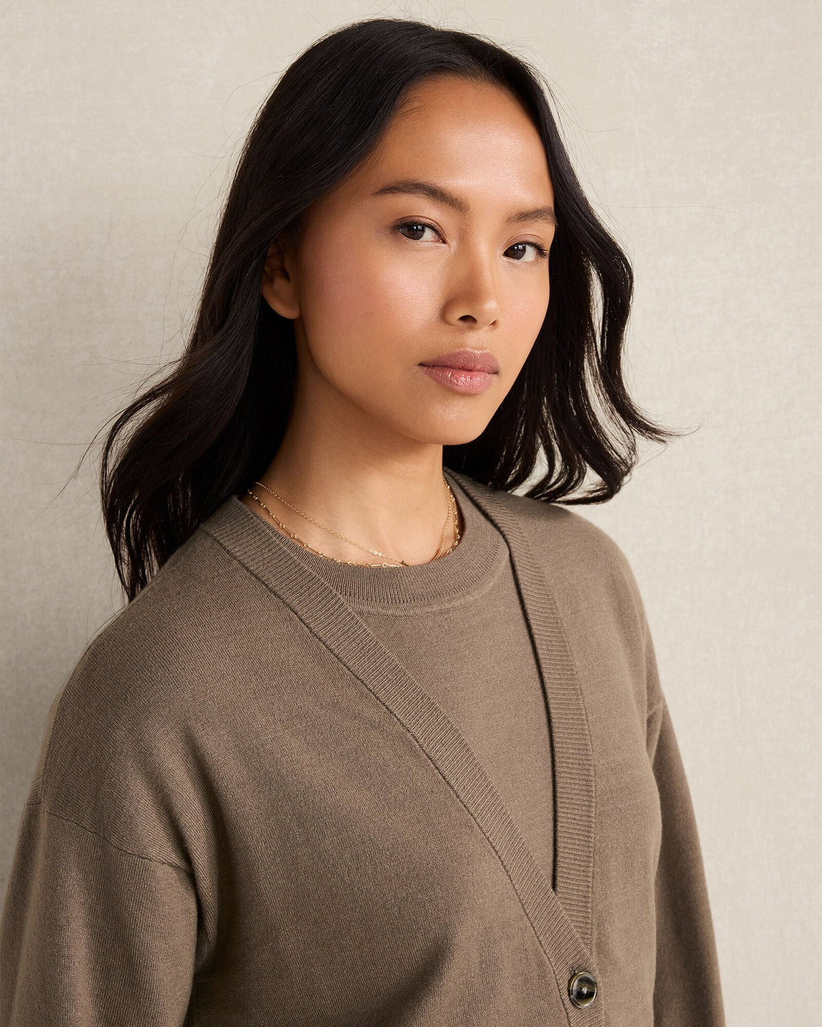 RELAXED JERSEY CARDIGAN