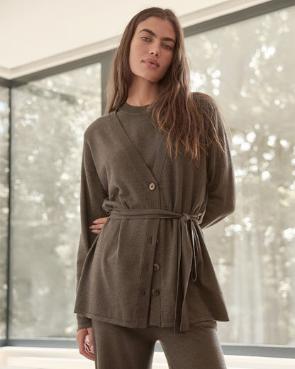 RELAXED JERSEY CARDIGAN