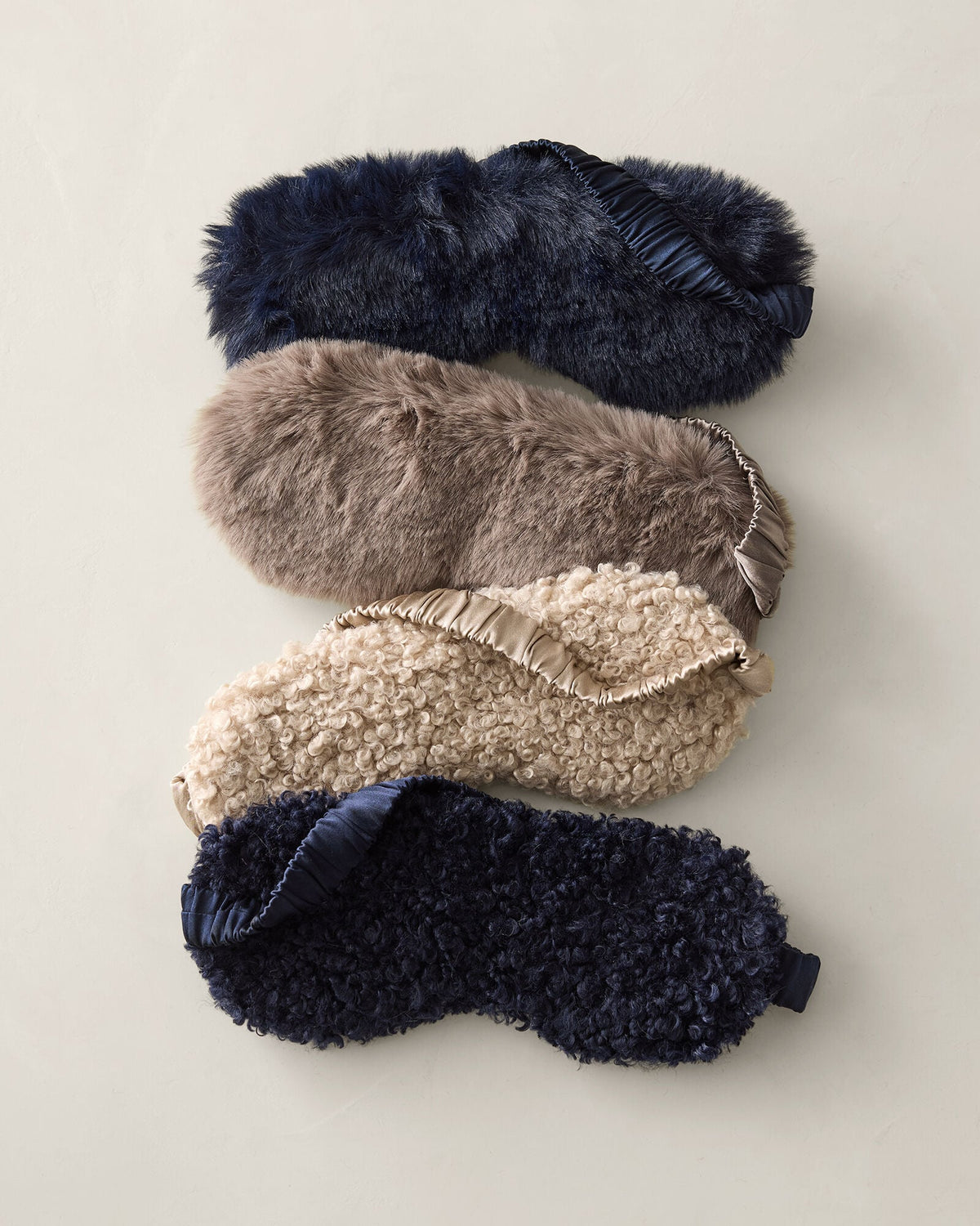 FAUX FUR + SILK EYE MASK