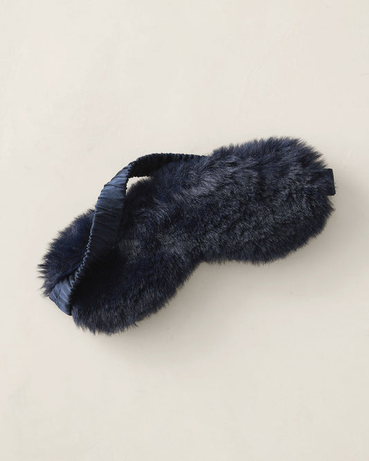 FAUX FUR + SILK EYE MASK