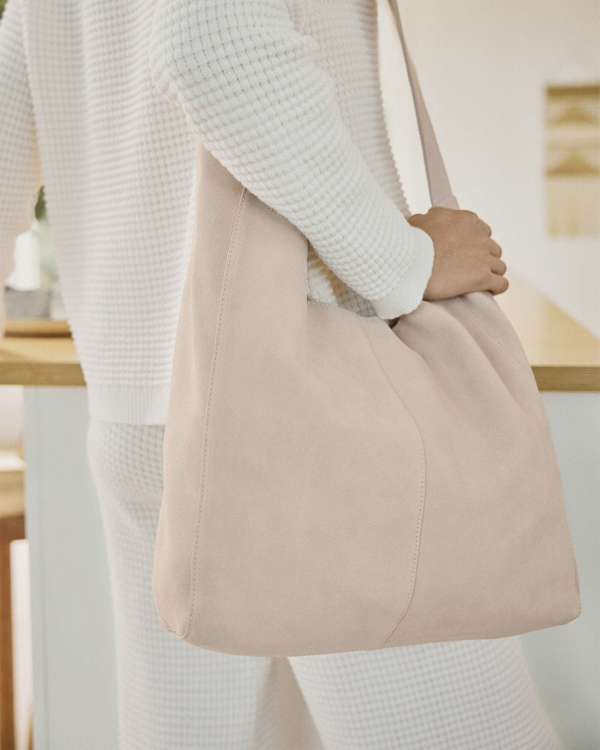 SUEDE BUCKET TOTE