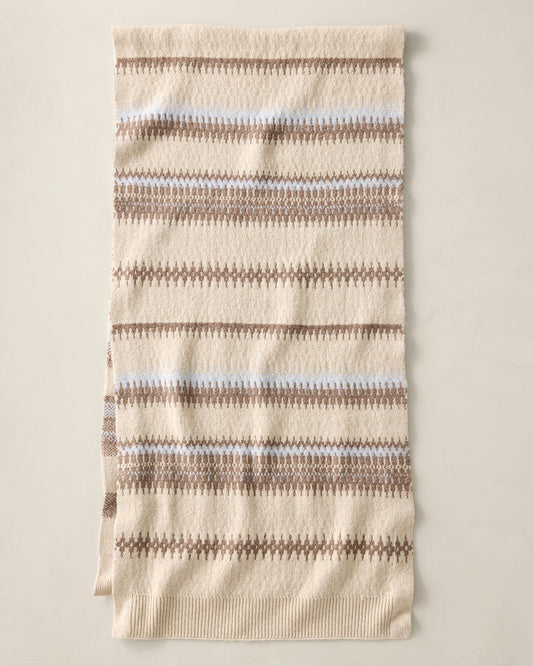 ORGANIC COTTON BLEND FAIR ISLE SCARF