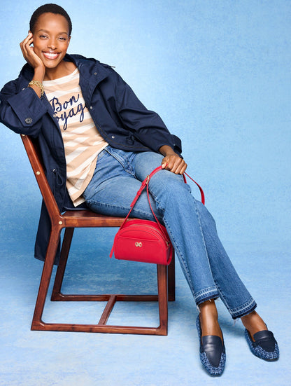 ENVELOPE NECK TEE - BON VOYAGE