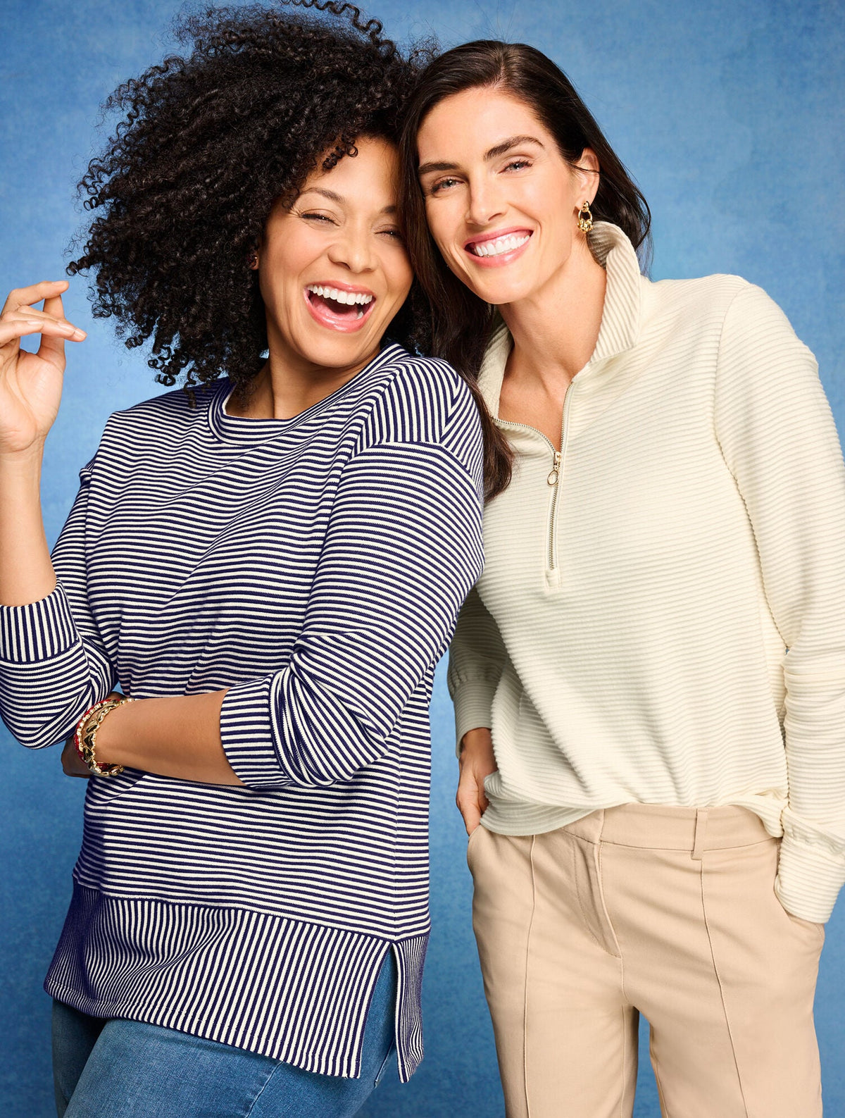 OTTOMAN KNIT HALF-ZIP PULLOVER