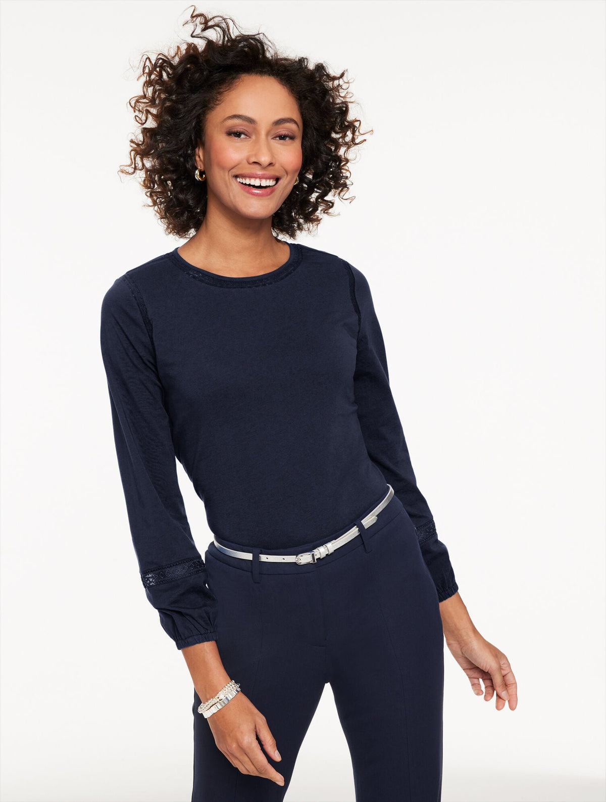 MODERN ROMANCE LACE TRIM TOP