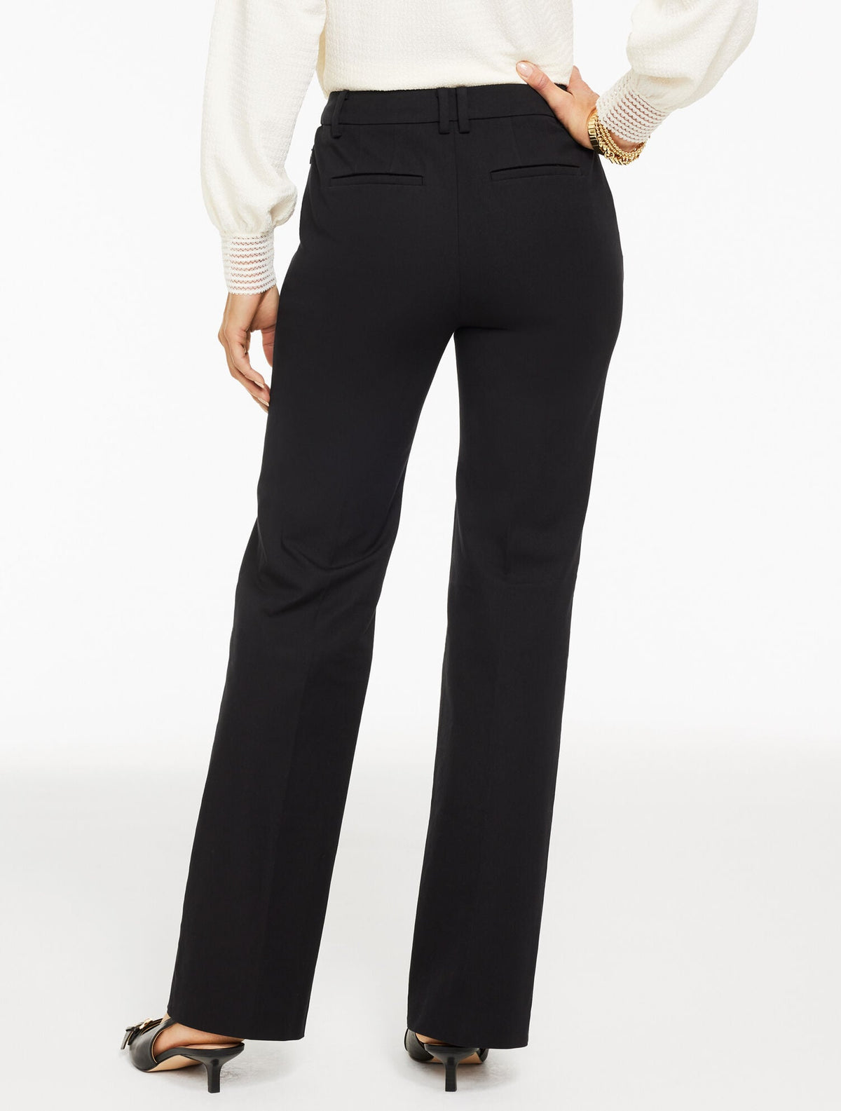 RELAXED BOOTCUT COTTON BI-STRETCH PANTS
