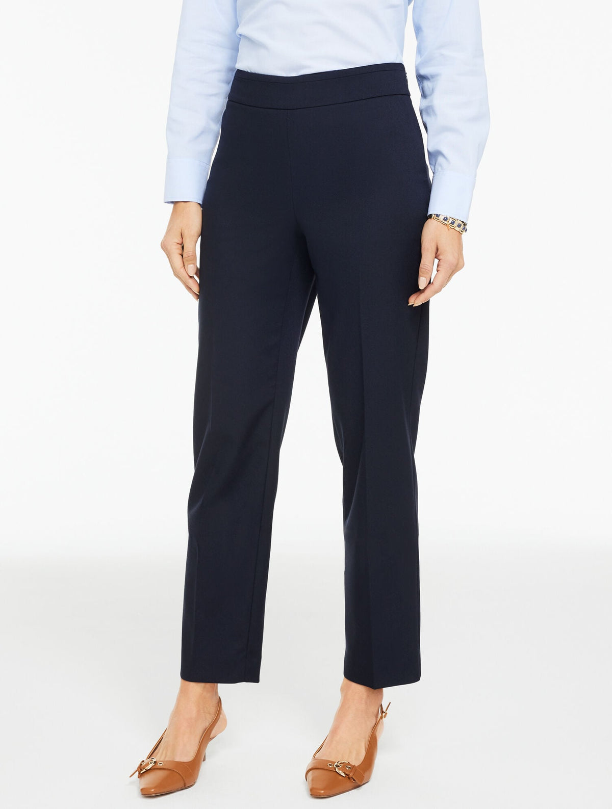 STRAIGHT ANKLE TWILL PANTS