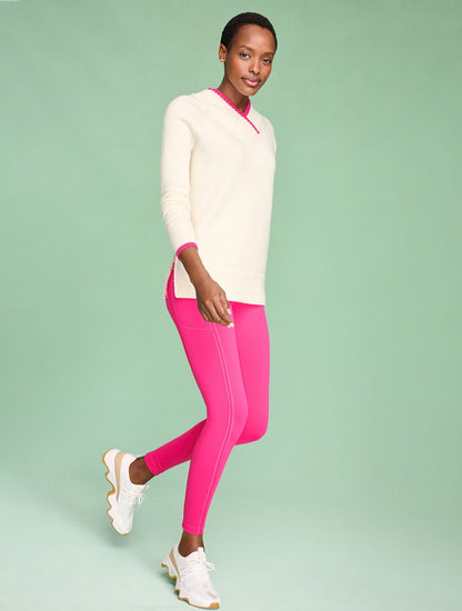 PERFORMANCE COMPRESSION LEGGINGS - PICOT TRIM
