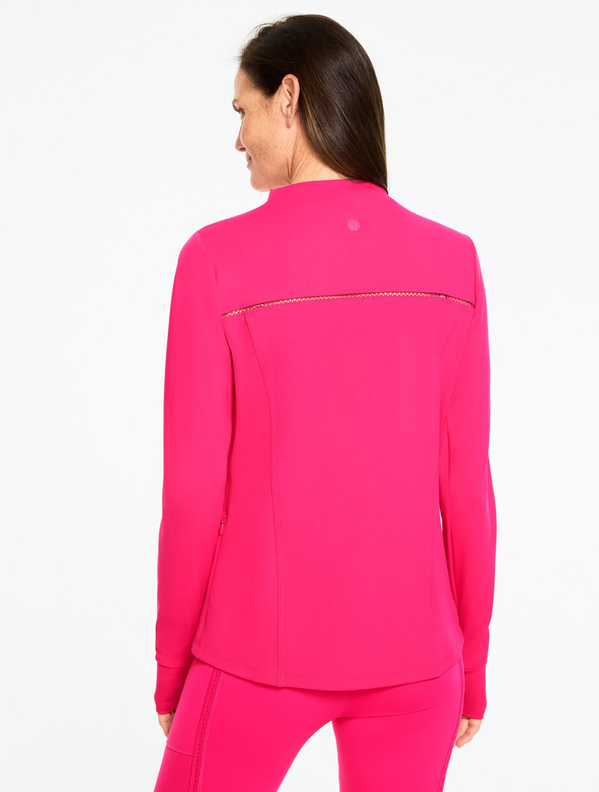 PERFORMANCE COMPRESSION FULL-ZIP JACKET - PICOT TRIM