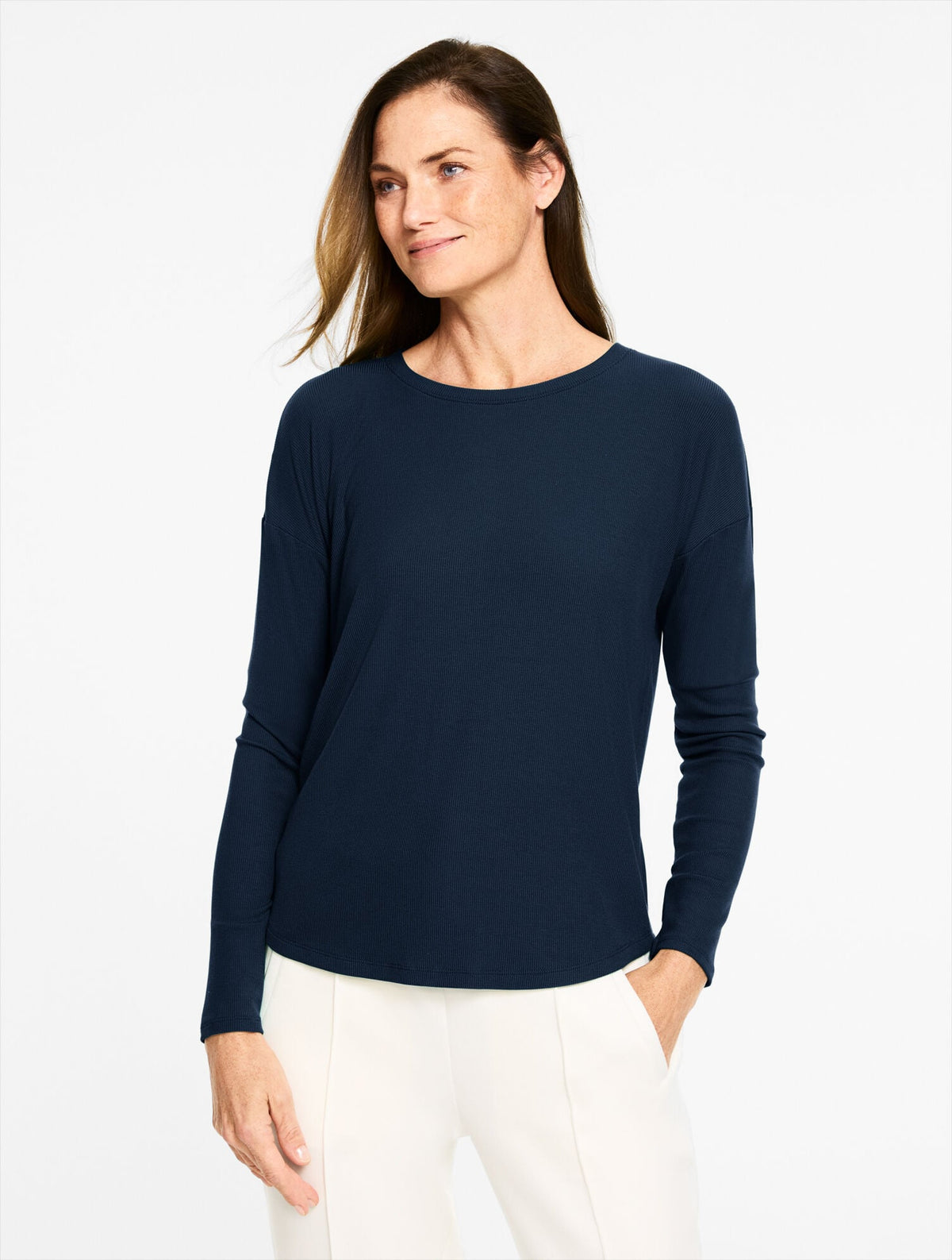RIBBED CREWNECK TEE