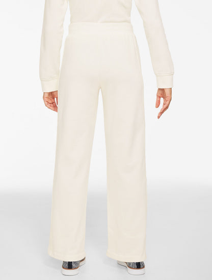 COZY FLEECE RELAXED LEG PANTS - PICOT TRIM