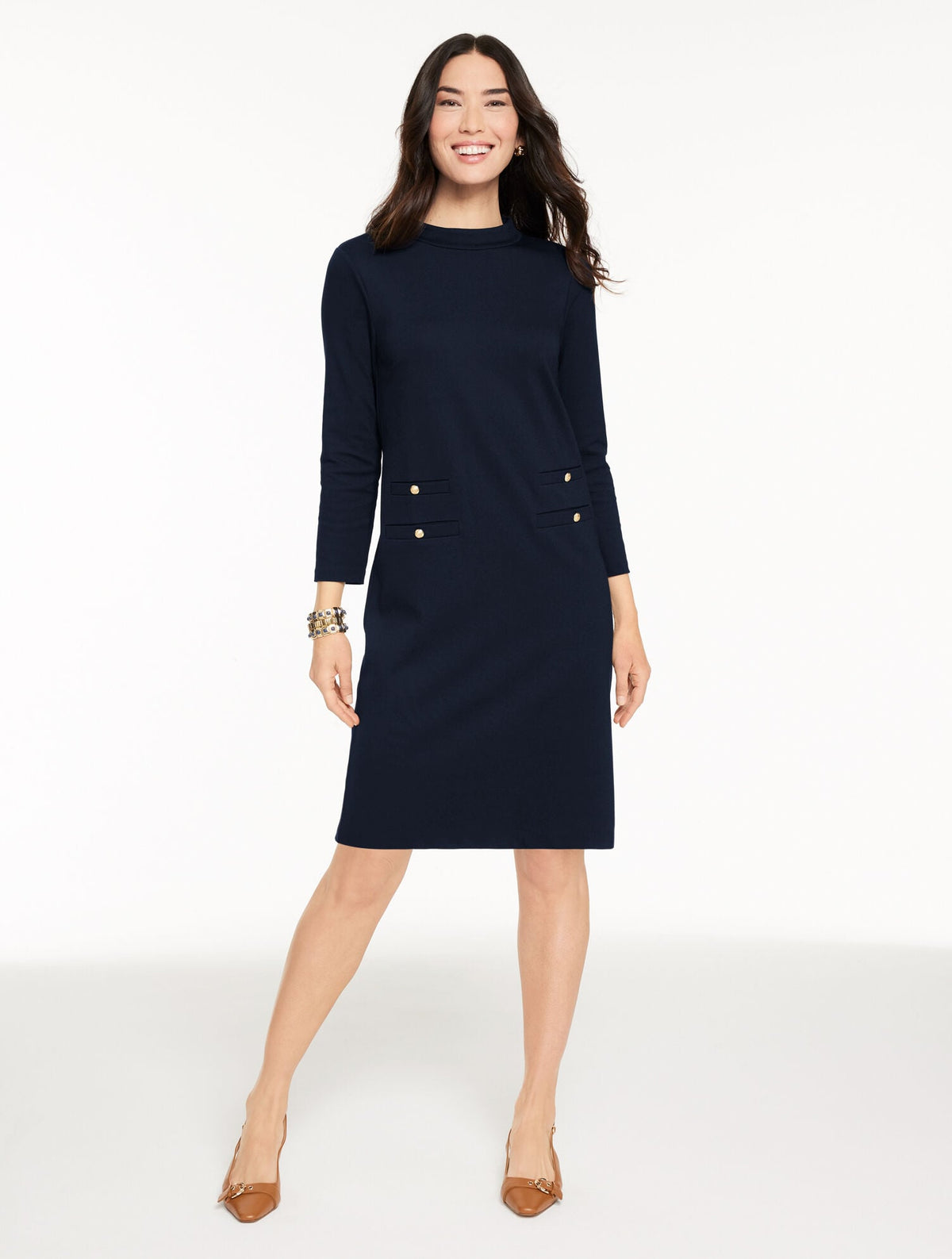 LUXE PONTE SHIFT DRESS