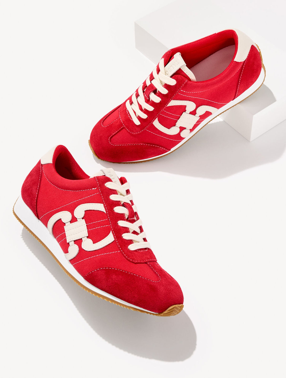 ALEX STATUS HERRINGBONE SUEDE SNEAKERS