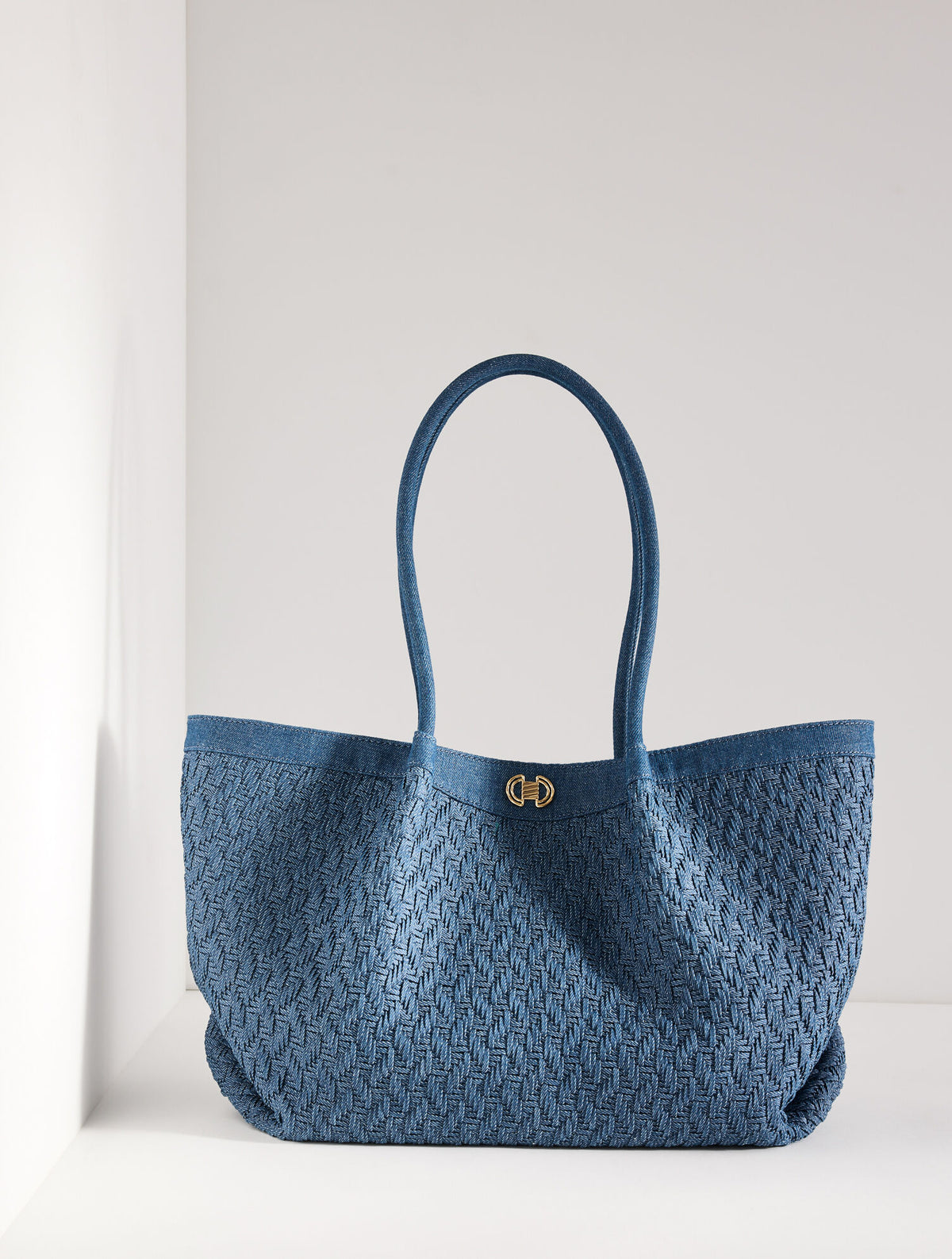 KATHARINE WOVEN DENIM TOTE