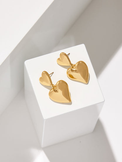 SOFT HEARTS DROP EARRINGS