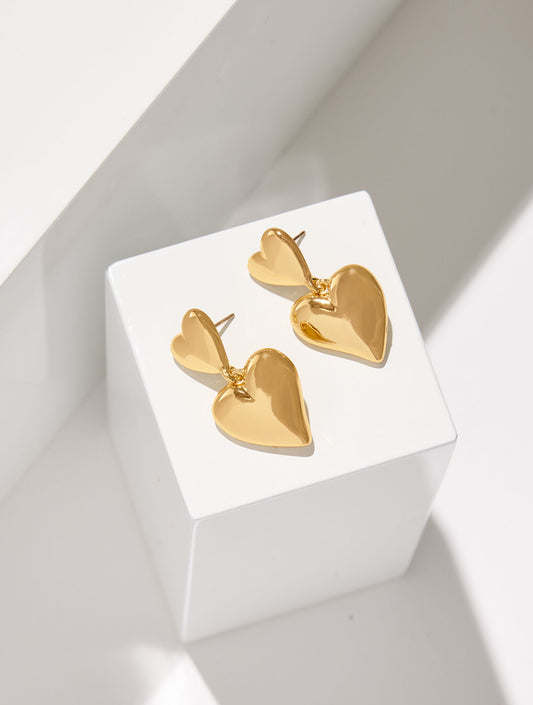 SOFT HEARTS DROP EARRINGS