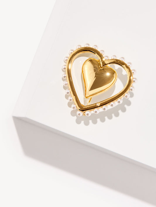 ROMANTIC HEART BROOCH