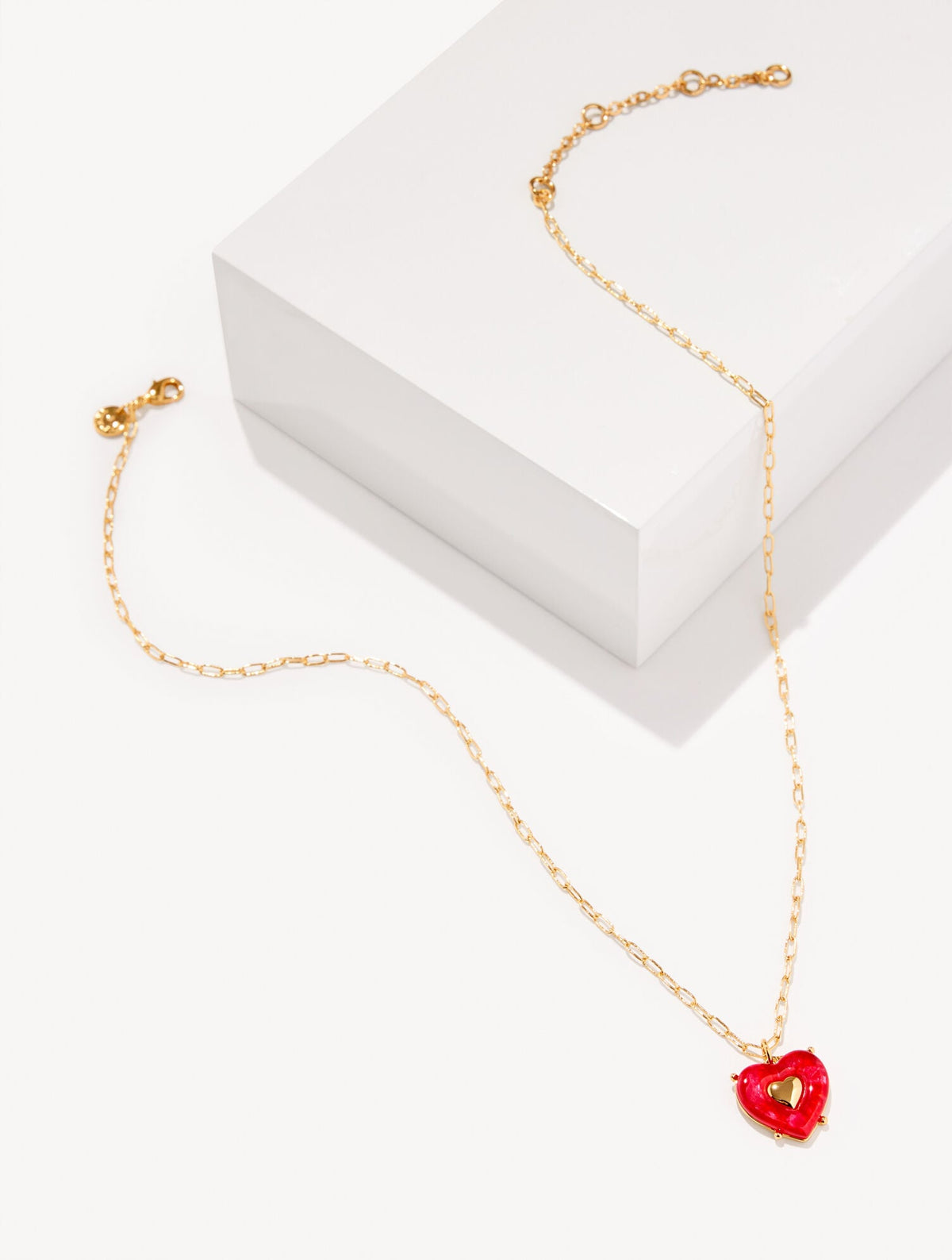 RED VELVET HEART PENDANT NECKLACE